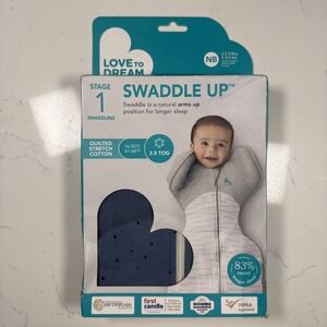 New Love to Dream Swaddle Up Stage 1 Swaddling Tog 2.5 Sleep Sack Newborn Blue